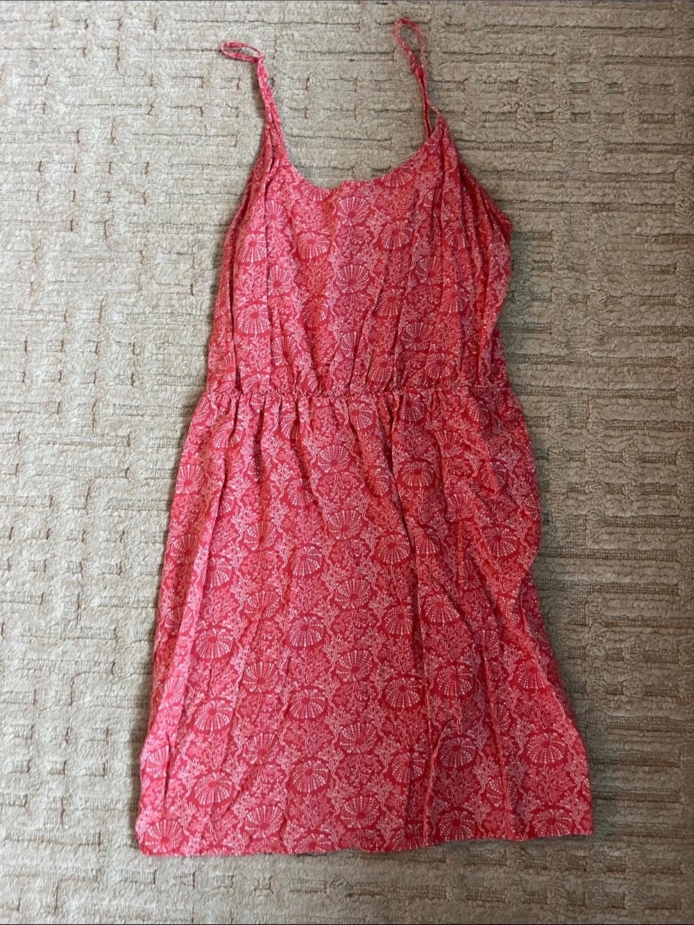 Coral Spaghetti Strap Sundress